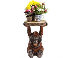 Kare Beistelltisch Animal Orang Utan, Ã33cm, kleiner, runder Couchtisch, Holzoptik, Tierfigur als ausgefallener Wohnzimmertisch, (H/B/T) 52x35x33cm