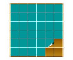 FoLIESEN Fliesenaufkleber fÃ¼r Bad und KÃ¼che - 10x10 cm - tÃ¼rkis glÃ¤nzend - 1.000 Fliesensticker fÃ¼r Wandfliesen
