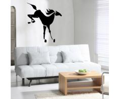 INDIGOS 4052166105767 Wandtattoo w528 Pferd / Pony Wandaufkleber, 96 x 85 cm, schwarz