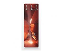 Apalis 67549 Wandgarderobe Lichtschacht im Antelope Canyon | Design Garderobe Garderobenpaneel Kleiderhaken Flurgarderobe Hakenleiste Holz Standgarderobe Hängegarderobe | 139x46cm