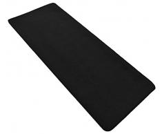 Hanse Home 102055 unifarben Teppich Läufer Brücke Bettumrandung Stufenmatten Treppenschoner, schwarz, 80 x 200 cm