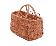 Fahrradkorb, Korb für EIN Fahrrad, Retro Fahrrad Korb Vintage Stil, Fahrradkorb aus Weide für Lenker, Weidentransporter für EIN Fahrrad