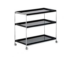 Kartell Trays Regalwand, Bambus, schwarz, 40 x 72.5 x 80 cm