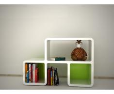 CUMIX DESIGN Regal System KMCM027 weiÃ, Rückwand grün