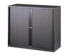 Bisley Rollladenschrank Eurotambour, 4 Fachböden, 5 OH, B 1000 mm, Metall, Lg645 Rollladen Lichtgrau, Korpus Lichtgrau, 43 x 100 x 198 cm