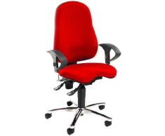 Topstar SITNESS 10 Bürodrehstuhl - Sitzfläche orthopädisch, inklusive Armlehnen - rot - Bandscheibenstuhl Bandscheibenstühle Bürodrehstuhl Designdrehstuhl Designdrehstühle Drehstuhl Stuhl Bandscheibendrehstuhl