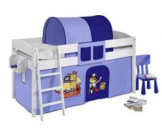 Lilokids IDA4105KW-PIRAT-BLAU Kinderbett, Holz, pirat blau, 208 x 98 x 113 cm