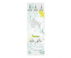 Apalis 78583 Wandgarderobe Blue Sea | Design Garderobe Garderobenpaneel Kleiderhaken Flurgarderobe Hakenleiste Holz Standgarderobe Hängegarderobe | 139x46cm