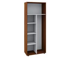 VCM Schrank Universal Staubsauger Besenschrank Mehrzweckschrank Putzschrank Holz Kern-nussbaum 178x70x40 cm Vandol
