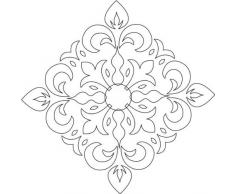 INDIGOS WG10425 Wandtattoo w425 Pflanze Blume Wandaufkleber 80 x 80 cm, weiß