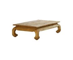 Java Exclusiv 53017 Opiumtisch Purus recycled Teak natur, ca. 100 x 100 x 38 cm