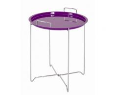 Haku-Möbel 33080 Beistelltisch 51 x 45 cm, chrom/violett