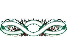 INDIGOS 4051719731835 Wandtattoo MF172 Engel Tribal Ornament Himmel Ranke 120 x 33 cm