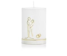 Wiedemann Hochzeitskerze, Wachs, Gold, 20 x 13.5 cm