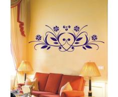 INDIGOS WG20449 Wandtattoo w449 Pflanze Blume Wandaufkleber 96 x 34 cm, weiß