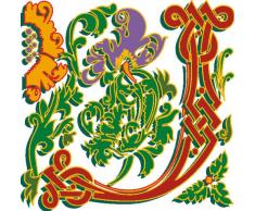 Indigos 4051719701630 Wandtattoo MF026 J wundervolles Ornament Blumen Tribal Buchstabe 60 x 59 cm