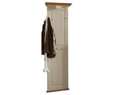 BFK Möbel Collection 32627 Wandgarderobe Lugano, 29 x 55 x 190 cm, fichte, elfenbeinfarbig