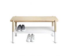 Umbra 320800-668 Promenade Bank inklusive Schuhschrank 2 in 1, weià / natur