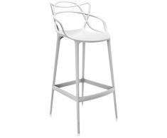 Kartell 586803 Barstuhl Masters Stool, 109 x 50 x 50 x 75 cm, weiÃÆÃŸ