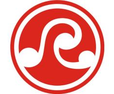 INDIGOS 4051095366119 Wandtattoo / Wandaufkleber - f110 abstraktes Design / minimalistisches Ornament Kreis mit schöner Verzierung im Retrostyle, Vinyl, rot, 40 x 40 cm