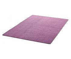 Hanse Home 101150 unifarben Teppich Läufer Brücke Bettumrandung Stufenmatten Treppenschoner, lila, 200 x 200 cm