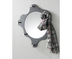 Haku-Möbel 42187 Wandgarderobe 5 x 56 cm, grau/chrom/nickel