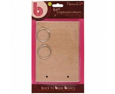 Papermania 17 x 12 cm 6 Bare Basics Spanplatten Album Türschild, braun