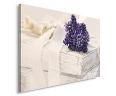 Feeby, Wandbild - 1 Teilig - 60x80 cm, Leinwand Bild Leinwandbilder Bilder Wandbilder Kunstdruck, LAVENDEL, NATUR, VIOLETT