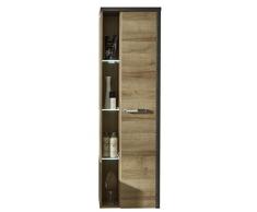 trendteam BY Badhochschrank Hochschrank hängend | Eiche Riviera honig | Beton dunkel | 123 x 71 cm