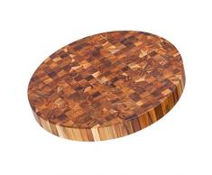 Teakhaus Schneidebrett 45,7x5 cm rund, Holz, braun, 45x20x15 cm