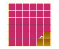 FoLIESEN Fliesenaufkleber fÃ¼r Bad und KÃ¼che - 10x10 cm - pink matt - 1.000 Fliesensticker fÃ¼r Wandfliesen
