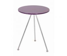 Haku-Möbel 33855 Beistelltisch 52 x 40 cm, chrom/brombeer