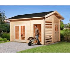 weka Gartenhaus 150, 28 mm, DT, mit Holzlager und Geräteraum