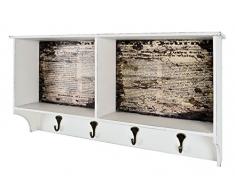 HAKU MÃ¶bel Wandgarderobe, 40Â x 76Â x 15Â cm, Vintage