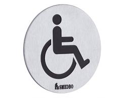 Smedbo Xtra Behinderten WC Schild, Silber