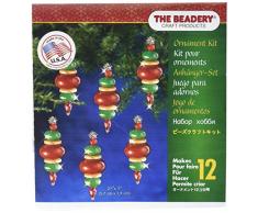 Beadery Kunststoff Holiday Perlen Ornament Kit Viktorianischer Weihnachtskugeln 5,7Â cm x 1,9Â x macht 12