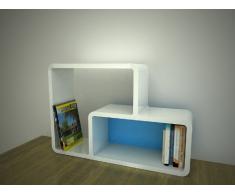 CUMIX DESIGN Regal System KMCM025 weiÃ, Rückwand blau