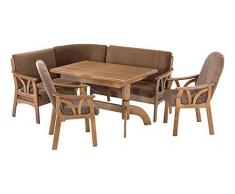 BFK Möbel Collection 20600 Eckbankgruppe, Holz, braun, 155 x 185 x 89 cm