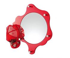 Haku-Möbel 42487 Wandgarderobe 5 x 56 cm, rot/chrom/nickel