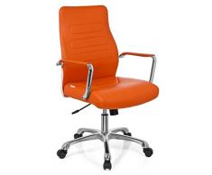 hjh OFFICE 720010 Bürostuhl Chefsessel Tewa Kunstleder, orange