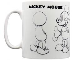 Walt Disney Kaffeebecher Mickey Mouse Sketch Process weiß