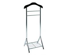 Haku-Möbel 81515 Herrendiener, 31 x 45 x 111 cm, chrom/schwarz