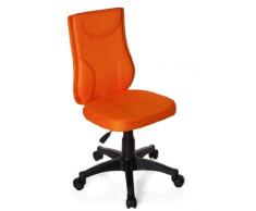 hjh OFFICE 670440 Kinder Schreibtischstuhl KIDDY BASE Netz-Stoff Orange Drehstuhl Ergonomisch Höhenverstellbar