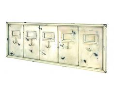 HAKU Möbel 28393 Wandgarderobe, 6 x 64 x 25 cm, antikweiÃ