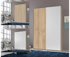 Wimex Schwebetürenschrank 210281 Star, Korpus Weiß, Front Edelbuche & Weiß