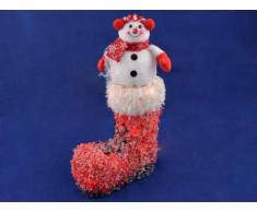Weihnachtsbeleuchtung Stiefel mit Schneemann Höhe ca. 48 cm