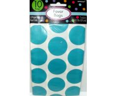 Amscan Candy Buffet Polka Dots behandeln Taschen, Karibik Blau