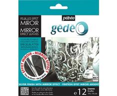 Unbekannt Pebeo GÃ©dÃ©o 12Â StÃ¼ck Spiegel Effekt BlÃ¤tter, Metall, silber, 18,5Â x 15,5Â x 0,05Â cm