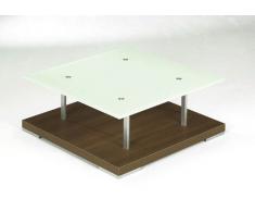 Couchtisch Modell 4296 Nussbaum Dekor / Glas satiniert