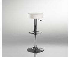 Duhome 0244 2er SeT Barhocker in WEISS, Barstuhl höhenverstellbar, Kunstleder, der KLASSIKER